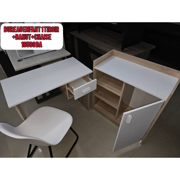 BUREAU ENFANT 1 TIROIR+BAHUT+CHAISE