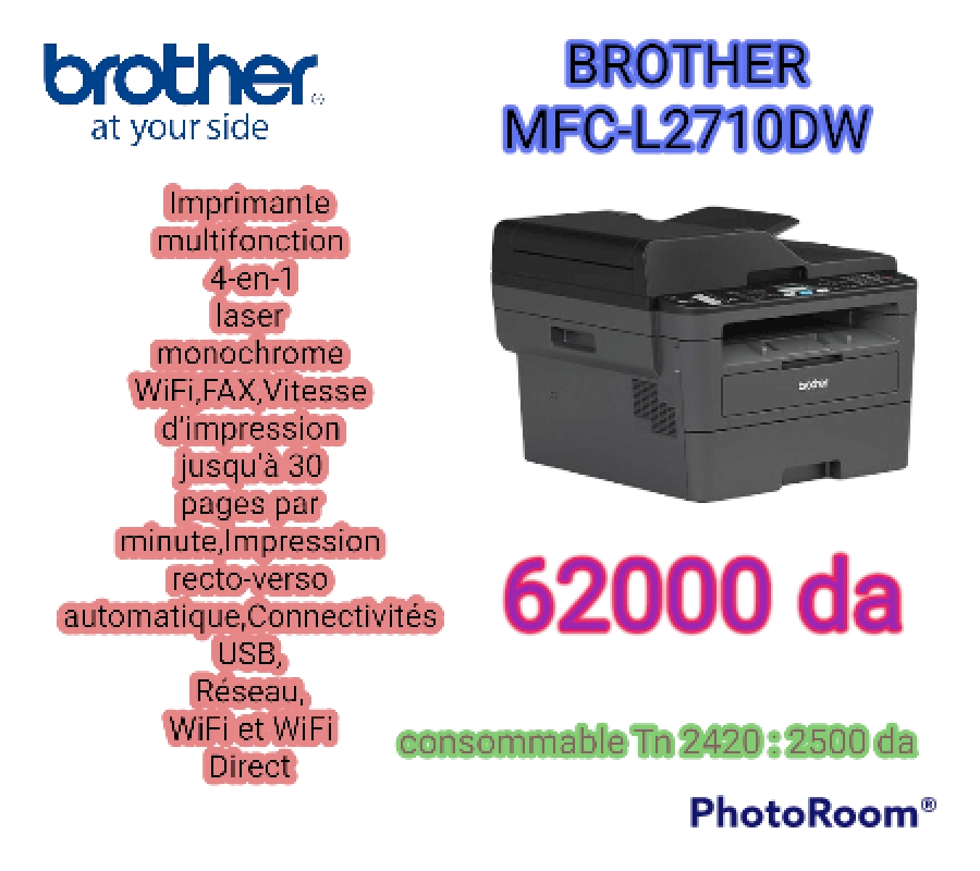 BROTHER MFC-L2710dn Imprimante Multifonction Laser Monochrome