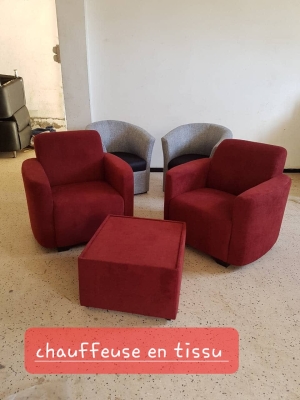 chauffeuse en tissu