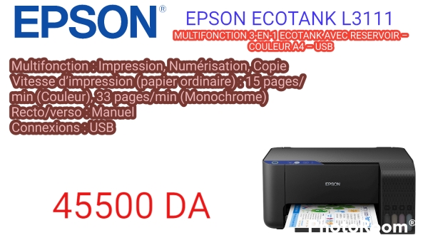 IMPRIMANTE EPSON MF L 3111 COUL SYSTEM DE RECHARGE