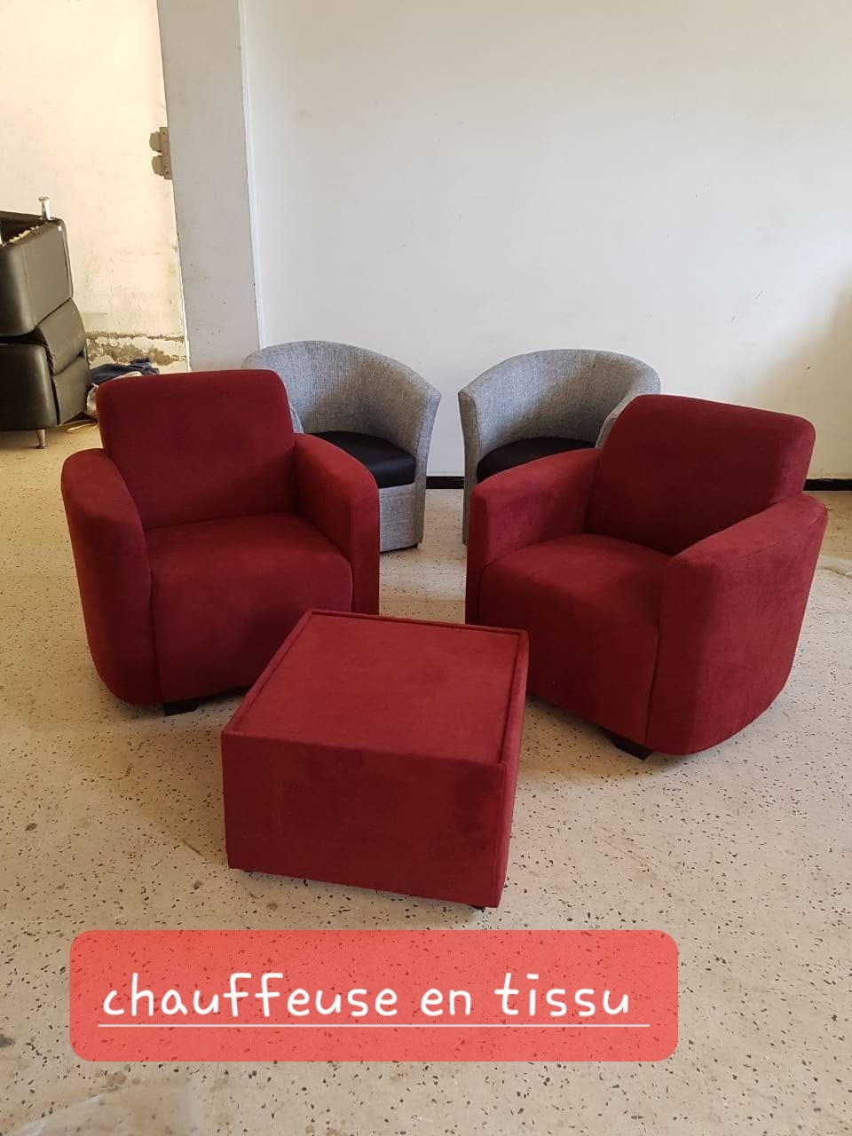 chauffeuse en tissu